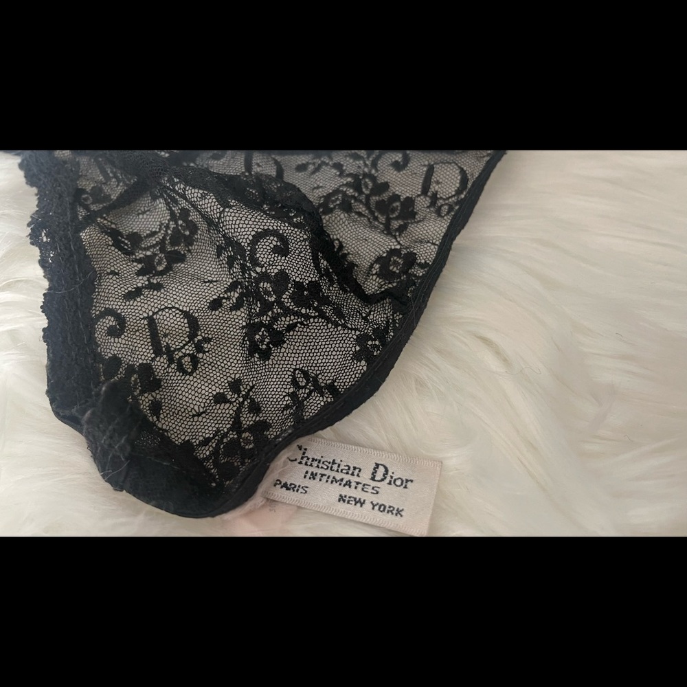 Dior intimates black lace vintage bralette Small